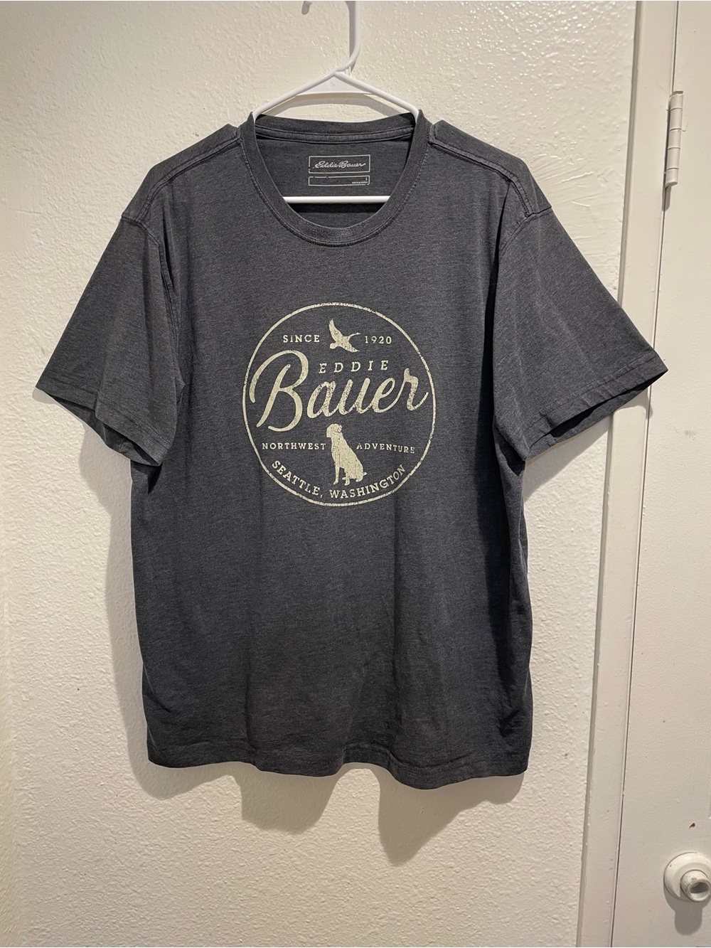 Eddie Bauer Men's Northwest Adventure Graphic Tee Gray L